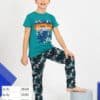 Çocuk yeşil pijama takımı.