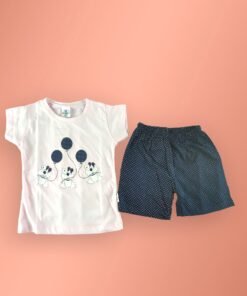 Kız Çocuk Yazlık Şortlu Takım | 2 - 6 | Ort & Tişört | Pembe & Siyah
