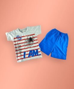 Alternative view of Erkek Çocuk Şortlu 2'li Takım | Mavi & Beyaz & Kırmızı | Şort & Tişört Takım