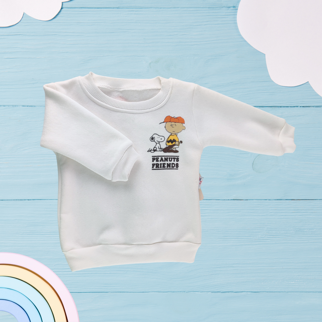 Erkek Bebek Kışlık Sarı Kumaş Alt Üst Takım - 9 - 12 - 18 Ay - Pamuklu, İkili Takım - Görsel 3