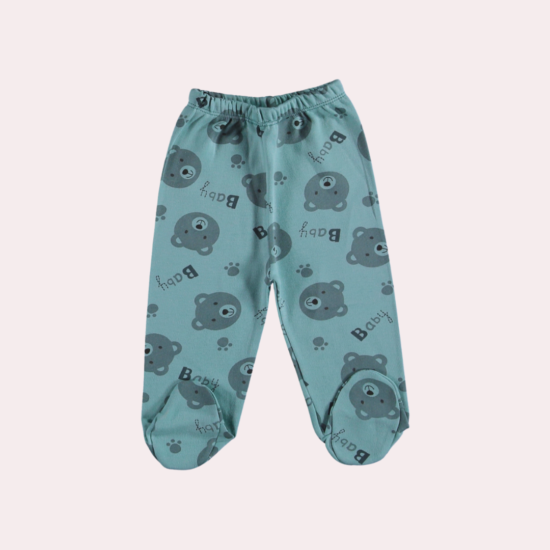 Bebek Tek Alt | Yeşil | Patikli | 0 - 9 Ay - Görsel 2