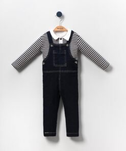 Alternative view of Kız Çocuk Salopet Takım | Sweat & Kot Salopet | Mavi | 3 - 6 Yaş