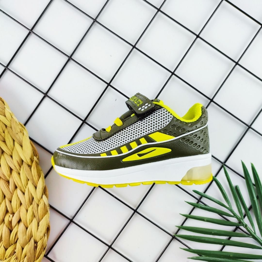 Çocuk Haki Yeşil Spor Ayakkabı - Konforlu Ve Şık Tasarım
