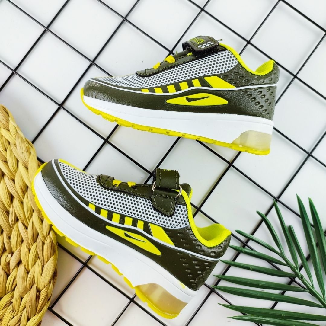 Çocuk Haki Yeşil Spor Ayakkabı - Konforlu Ve Şık Tasarım - Görsel 2