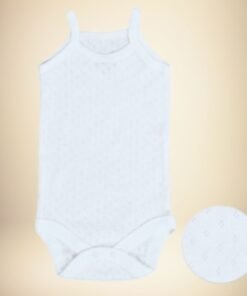 Jakar Desenli Bebek Askılı Body - Çıtçıtlı Yenidoğan Kıyafeti