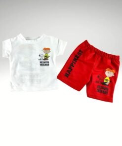 Alternative view of Erkek Çocuk Yazlık Takım | Beyaz Tişört & Kırmızı Şort | 12 - 24 Ay