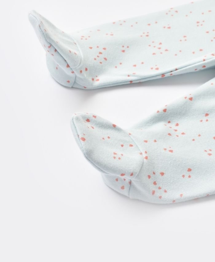 Kız Bebek Kalp Desenli Organik Pamuklu Yeşil Renk Patikli Tek Alt - 3 - 12 Ay - Pamuklu - Görsel 5