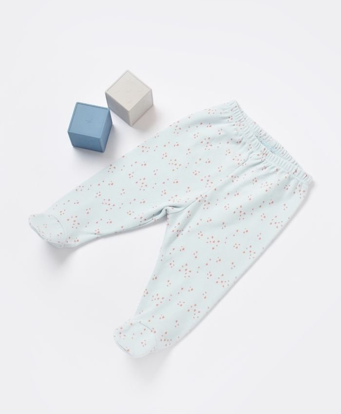 Kız Bebek Kalp Desenli Organik Pamuklu Yeşil Renk Patikli Tek Alt - 3 - 12 Ay - Pamuklu - Görsel 2