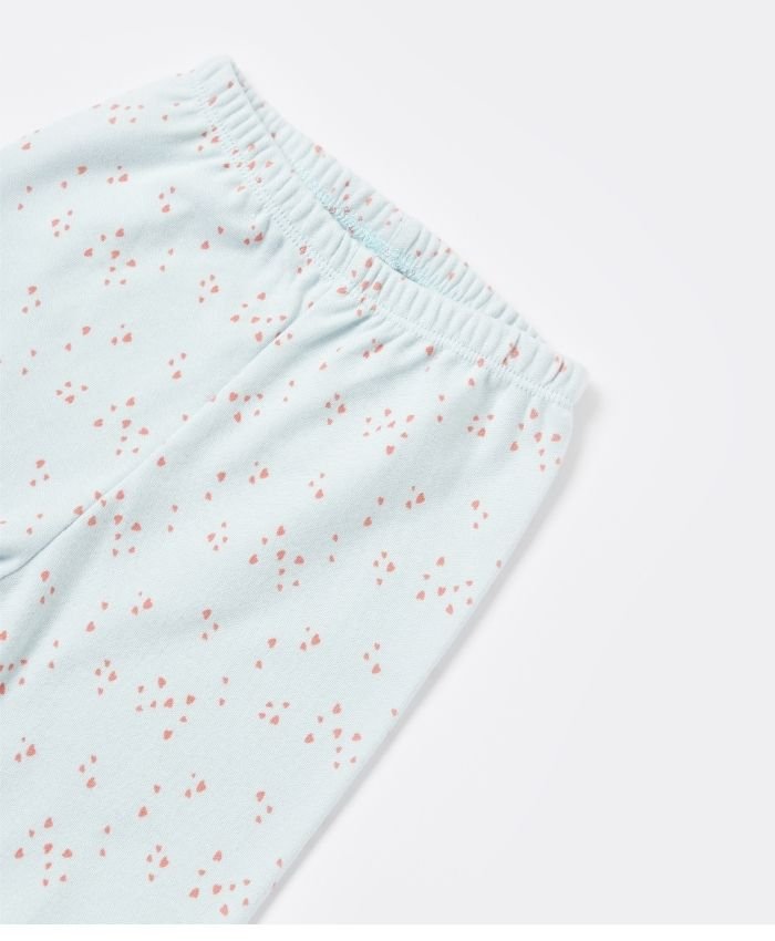 Kız Bebek Kalp Desenli Organik Pamuklu Yeşil Renk Patikli Tek Alt - 3 - 12 Ay - Pamuklu - Görsel 6