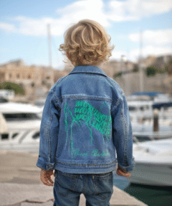 Alternative view of Erkek Çocuk Kot Ceketi - Kuş Nakışlı - 7 - 8 - 9 Yaş