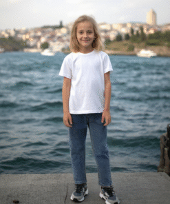 Kız Çocuk Kot Pantolon | Beli Lastikli