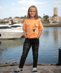 Kız Çocuk Siyah Kot Pantolon - Yüksel Bel Ve Esnek Kumaş - 2 - 7 Yaş - Dört Mevsim Kullanımı