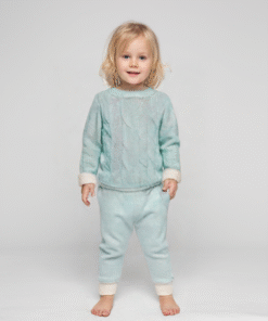 Kız Çocuk Triko Takım | Kazak & Alt | Yeşil | 1 Yaş