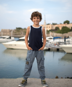 Erkek Çocuk Beli Paçası Lastikli Kargo Pantolon - Konforlu Ve Şık Giyim Seçeneği