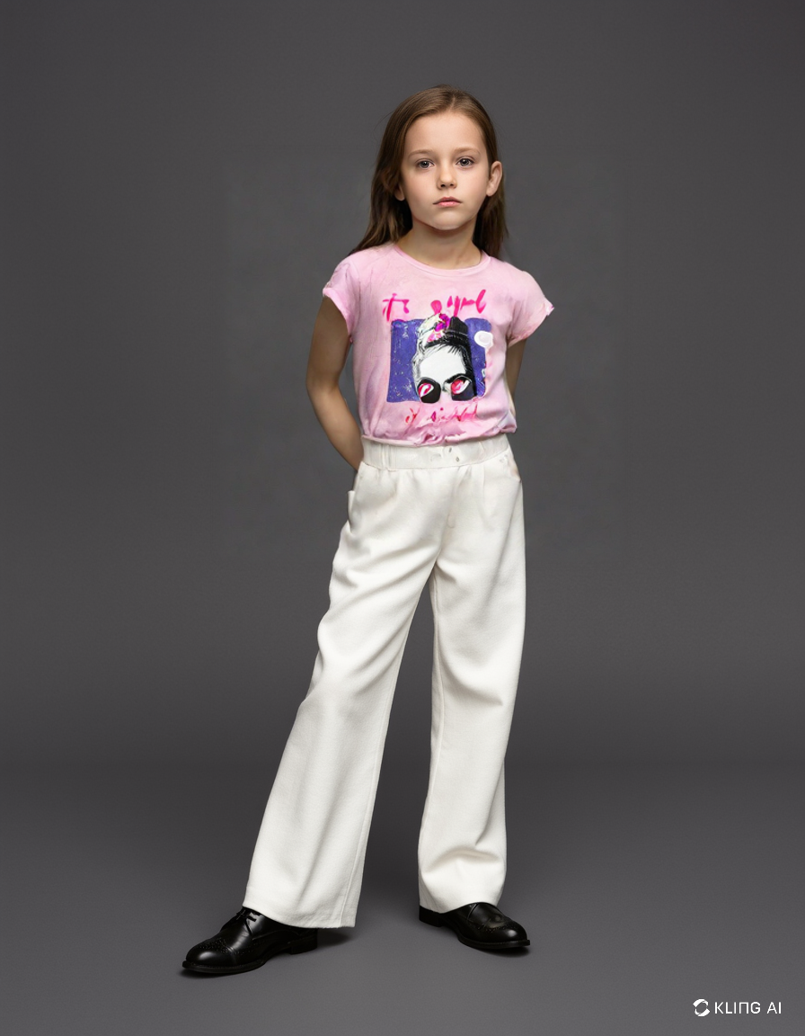 Kısa Kollu Kız Çocuk Bisiklet Yaka T - Shirt | Pembe | 8 - 12 Yaş