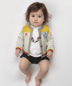 Erkek Çocuk Triko Hırka | Kalın Dokulu | Krem & Sarı