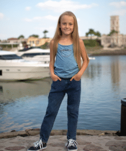 Kız Çocuk Mavi Kot Pantolon | 8 Yaş