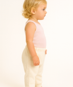 Alternative view of Kız Çocuk Beli Lastikli Fiyonk Detaylı Tek Alt Pantolon