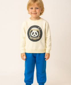 Erkek Çocuk Stay High Yazılı Astronot Baskılı Bisiklet Yaka 2 Ip Eşofman Takım