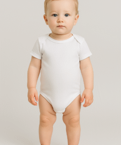 Alternative view of Unisex Jakar Desenli 2'li Yarım Kol Organik Bebek Body - Beyaz/ekru - 3 - 24 Ay