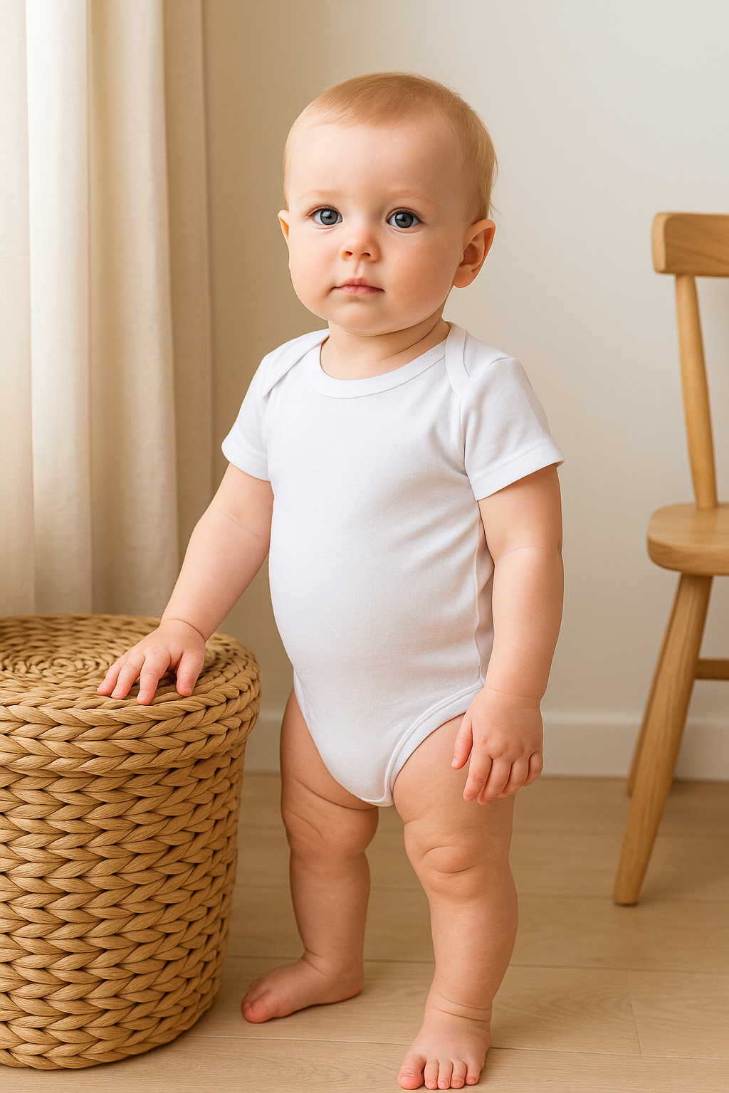 Unisex Jakar Desenli 2'li Yarım Kol Organik Bebek Body - Beyaz/ekru - 3 - 24 Ay