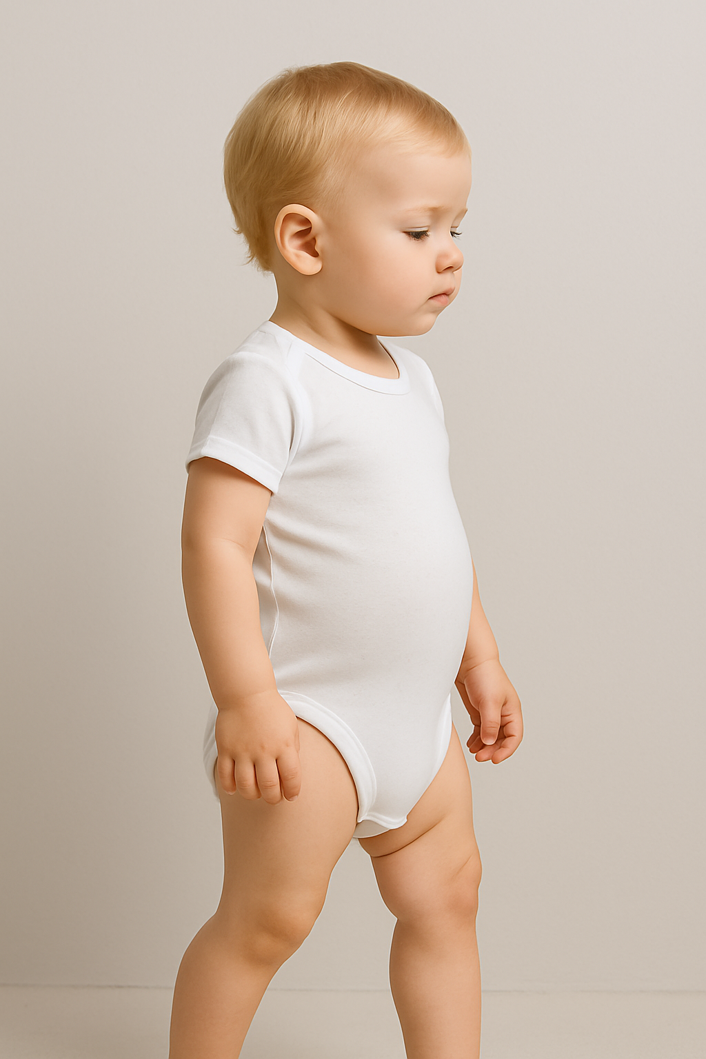 Unisex Jakar Desenli 2'li Yarım Kol Organik Bebek Body - Beyaz/ekru - 3 - 24 Ay - Görsel 3