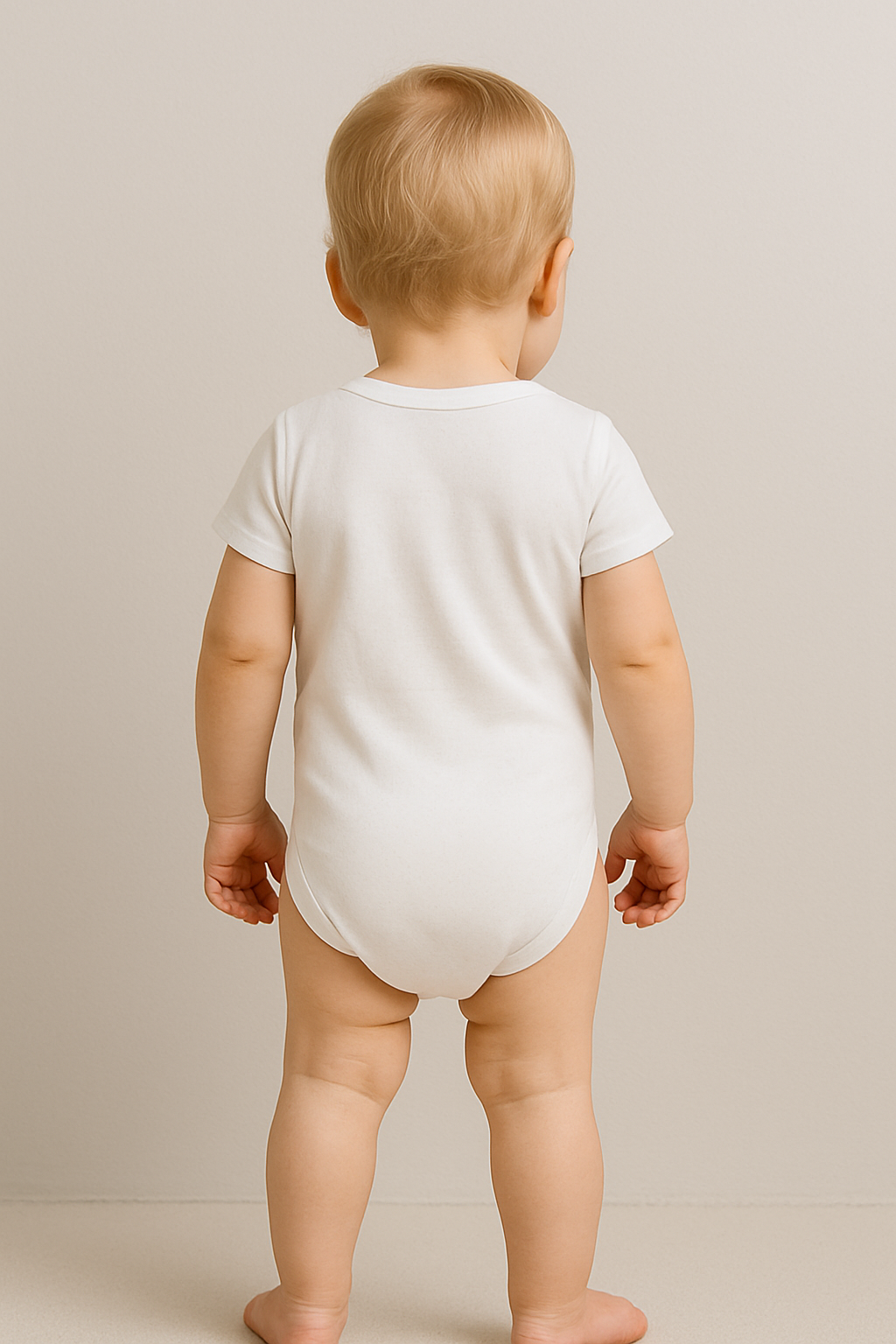 Unisex Jakar Desenli 2'li Yarım Kol Organik Bebek Body - Beyaz/ekru - 3 - 24 Ay - Görsel 4