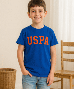 Erkek Çocuk Lacivert Renkli Yazılı Kısa Kollu Tişört